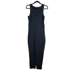 Athleta Brooklyn Jumpsuit 4 Black Sleeveless Pockets Minimalist Everyday Casual